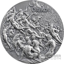 OREADS Celestial Beauty 5 Oz Серебряная монета 5000 Франки Камерун 2023