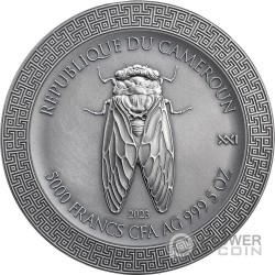 OREADS Celestial Beauty 5 Oz Серебряная монета 5000 Франки Камерун 2023