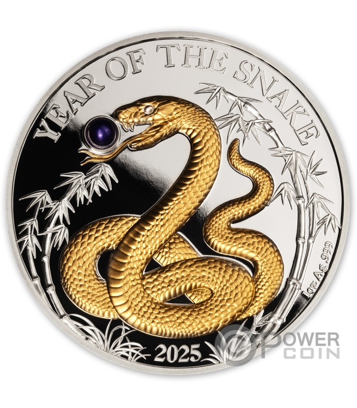 SNAKE Freshwater Pearl Chinese Lunar Year 1 Oz Silver Coin 20 Vatu