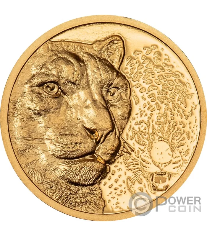 信頼も高い Oz 1/10 Mongolia Wild LEOPARD SNOW Gold Togrog 1000 Coin コレクション
