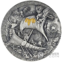 ARGO SHIP Argonauts 2 Oz Moneta Argento 5$ Niue 2023