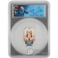 RIC FLAIR Blue Robe Chibi Autographed Graded PCGS Proof Ultra Cameo 70 2 Oz Monnaie Argent 5$ Niue 2023