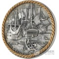 BATTLE OF TRAFALGAR Sea Battles 2 Oz Silber Münze 5$ Niue 2023
