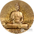 BUDDHA Creator of Buddhism Gilded 2 Oz Moneda Plata 2000 Francs Gabon 2025