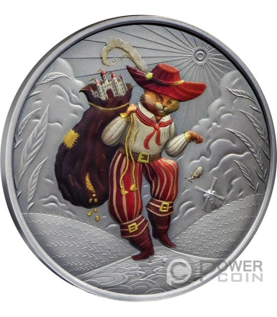 PUSS IN BOOTS Fairy Tales 1 Oz Silber Münze 1$ Niue 2024