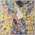 LADY WITH FAN 1917 by Gustav Klimt 2 Oz Moneda Plata 10000 Francos Chad 2024