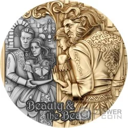 BEAUTY AND THE BEAST 2 Oz Монета Серебро 2000 Франков Камерун 2024