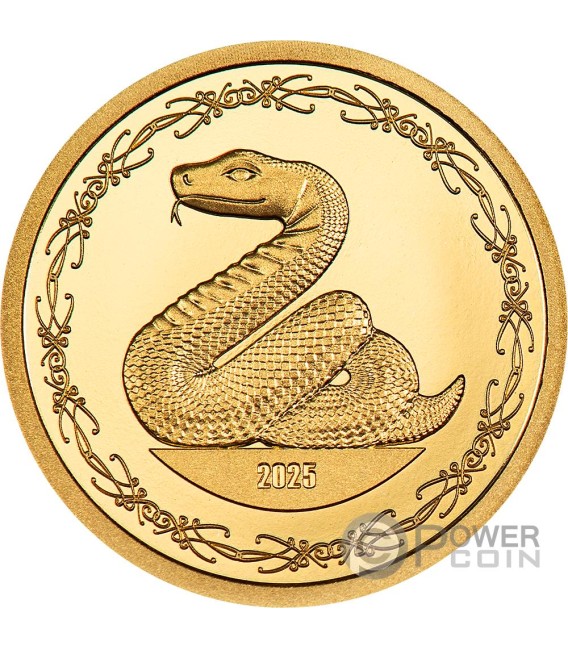 SNAKE Serpent Lunar Year Monnaie Or 1000 Togrog Mongolia 2025