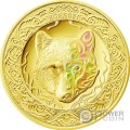KOKBORI Sky Wolf 2 Oz Moneda Oro 200 Tenge Kazakhstan 2023