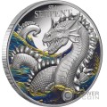 SEA SERPENT 2 Oz Silber Münze 5$ Niue 2024