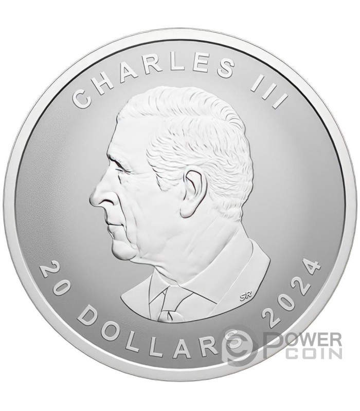 MAPLE LEAF Ultra High Relief 1 Oz Silver Coin 20$ Canada 2024