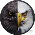 BALD EAGLE Day and Night орел 3 Oz Серебряная монета 20$ Палау 2024