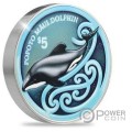 POPOTO MAUI DOLPHIN Delfin 2 Oz Silber Münze 5$ New Zealand 2024