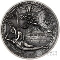 EROS AND PSYCHE Greek Myths and Legends 5 Oz Moneda Plata 10$ Niue 2024