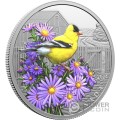 AMERICAN GOLDFINCH Colorful Birds 1 Oz Серебро Монета 20$ Канада 2024