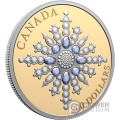SAPPHIRE JUBILEE SNOWFLAKE BROOCH Gold Coin 200$ Canada 2024