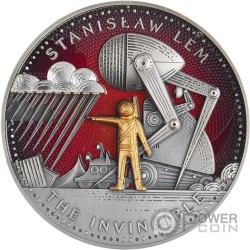 INVINCIBLE Stanislaw Lem Master of Science Fiction 2 Oz Moneta Argento 1000 Francs Cameroon 2024
