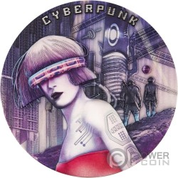 CYBERPUNK The Punk Universe Серебряная Монета 15$ Ниуэ 2024