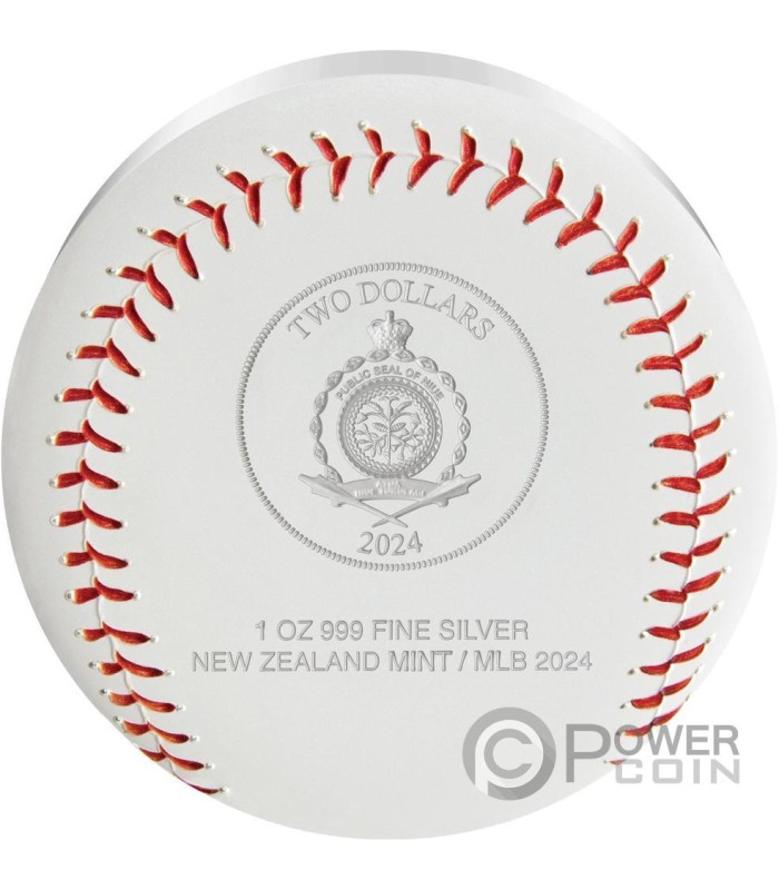 MLB LOGO Major League Baseball 1 Oz Silver Coin 2$ Niue 2024