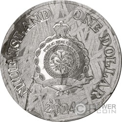KOI FISH 1 Oz Mетеорит Монета 1$ Ниуэ 2024