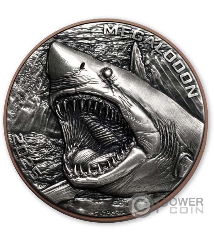 MEGALODON Double Giant Predators Argento 10 Vatu Vanuatu 2025