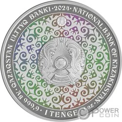 KOKBORI Sky Wolf 5 Oz Silver Coin 5 Tenge Kazakhstan 2024