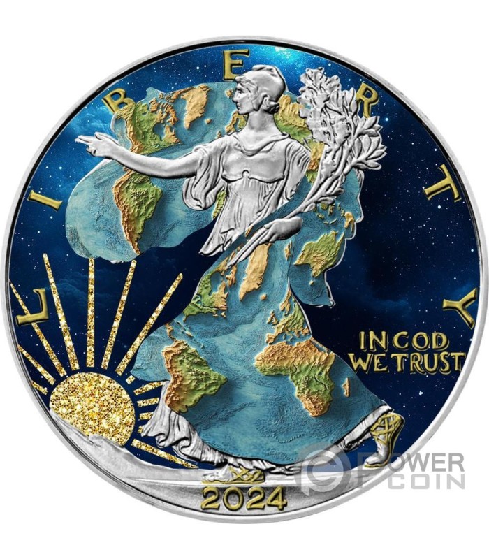 WORLD LIBERTY Walking Liberty Eagle 1 Oz Silver Coin 1$ USA 2024