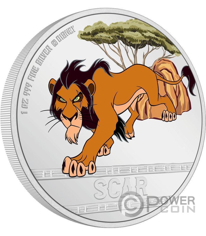 SCAR Lion King 30th Anniversary 1 Oz Silver Coin 2$ Niue 2024