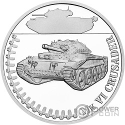 MK VI CRUSADER Armored Vehicles 1 Oz Moneta Argento 1$ Niue 2024