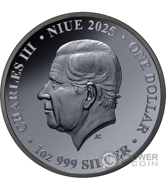 LUNAR SNAKE Black Proof 1 Oz Silver Coin 1$ Niue 2025