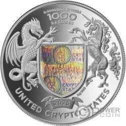 PUMA 1 Oz Silver Coin 1000 Satoshi United Crypto States 2025