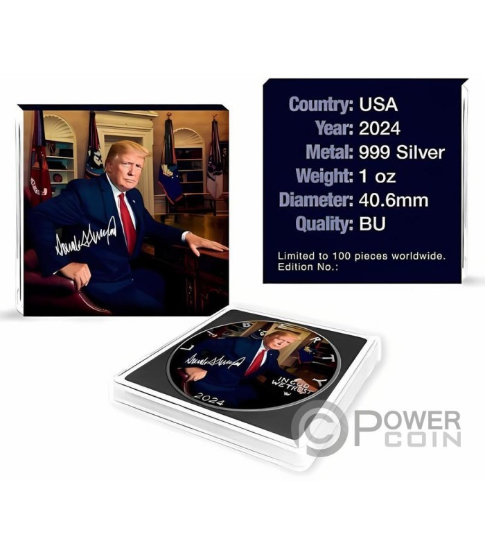 REAL PRESIDENT Trump 1 Oz Silver Coin 1 USA 2024