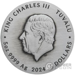 CHINESE ANCIENT INVENTIONS 5 Oz Серебряная Монета 5$ Тувалу 2024