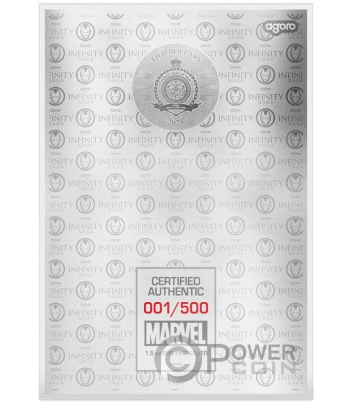 IRON MAN Infinity Saga Foil Silver Note 2$ Niue 2025