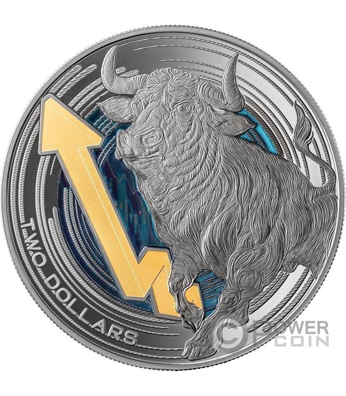 BULL AND BEAR MARKETS Ruthenium Edition 1 Oz Silver Coin 2