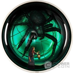 ARACHNOPHOBIA Phobias Ragno 2 Oz Moneta Argento 10$ Cook Islands 2025