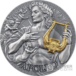 APOLLO Great Greek Mythology 2 Oz Moneta Argento 2000 Francs Cameroon 2025
