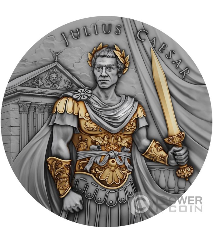 JULIUS CAESAR Legendary Warriors 2 Oz Silver Coin 5$ Niue 2023
