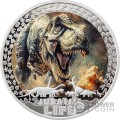 T-REX Jurassic Life 1 Oz Moneta Argento 10$ Liberia 2025
