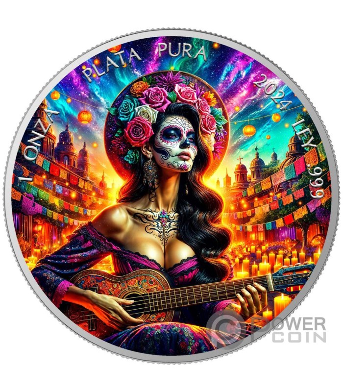 2024 Mexico Libertad Dia De Los Muertos Steampunk 1 oz Coin