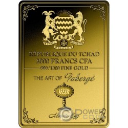 FOUR LEAF CLOVER 1/1000 Oz Gold Coin 3000 Francs Chad 2023