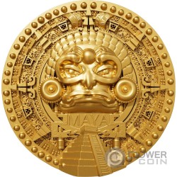 MAYA Gilded 2 Oz Серебро Монета 2000 Франков Камерун 2025