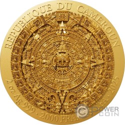 MAYA Gilded 2 Oz Серебро Монета 2000 Франков Камерун 2025