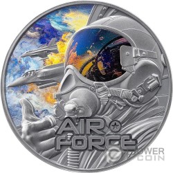 AIR FORCE Guardians of Freedom 2 Oz Monnaie Argent 2000 Francs Cameroon 2025
