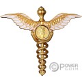 STAFF OF HERMES CADUCEUS 2 Oz Moneda Plata 5$ Samoa 2025