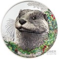 OTTER Lontra Woodland Spirit 1 Oz Moneta Argento 500 Togrog Mongolia 2025