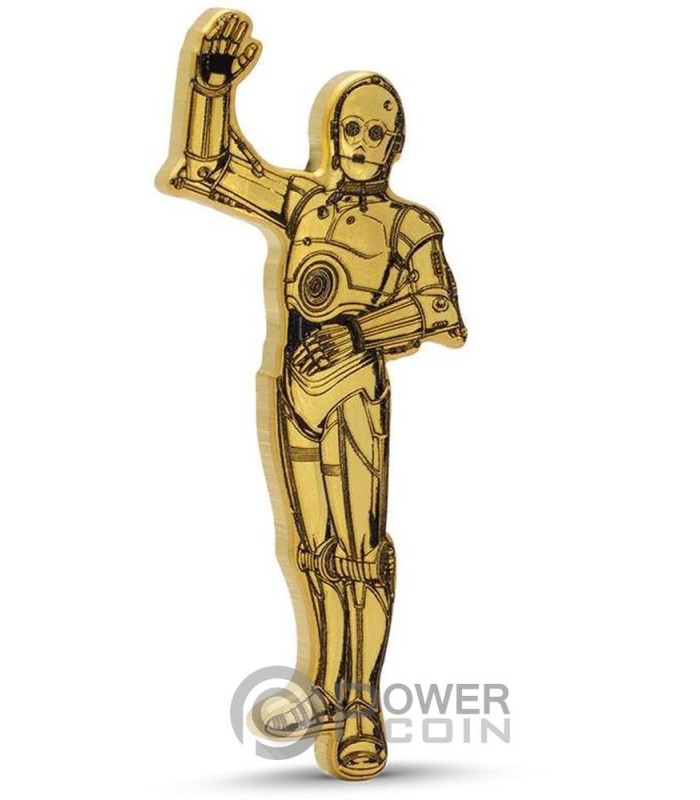 C-3PO Star Wars Shaped 1 Oz Silver Coin 2$ Niue 2025