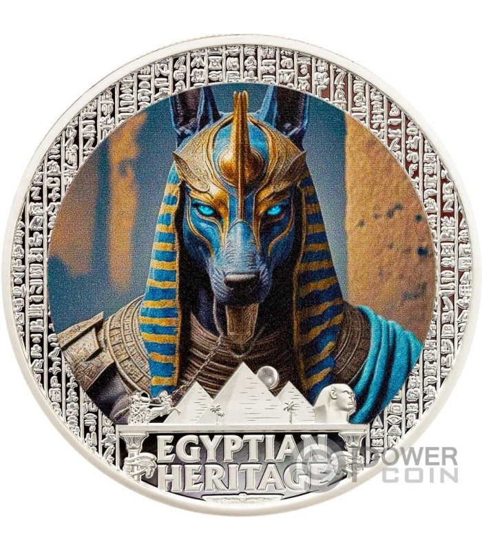ANUBIS Egyptian Heritage 2 Oz Silber Mnze 20$ Liberia 2025