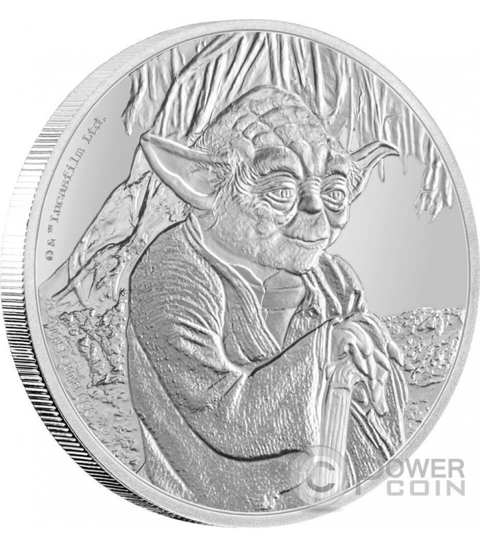 YODA Star Wars Classic 1 Oz Silver Coin 2$ Niue 2016