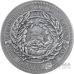 ICARUS Great Greek Mythology 1 Oz Серебро Монета 1000 Франков Камерун 2025